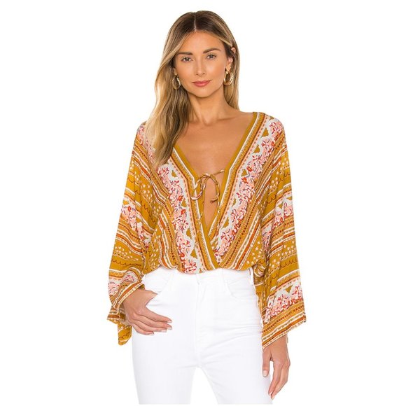 Free People Tops - [SOLD]Free People Intimately For You Gold Bodysuit